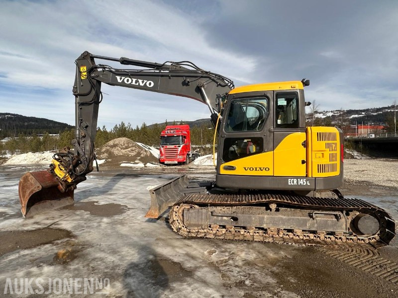 2008 Volvo ECR145C - Engcon tiltrotator - Puss og graveskuff. - מחפר: תמונה 1 2008 Volvo ECR145C - Engcon tiltrotator - Puss og graveskuff. - מחפר: תמונה 1
