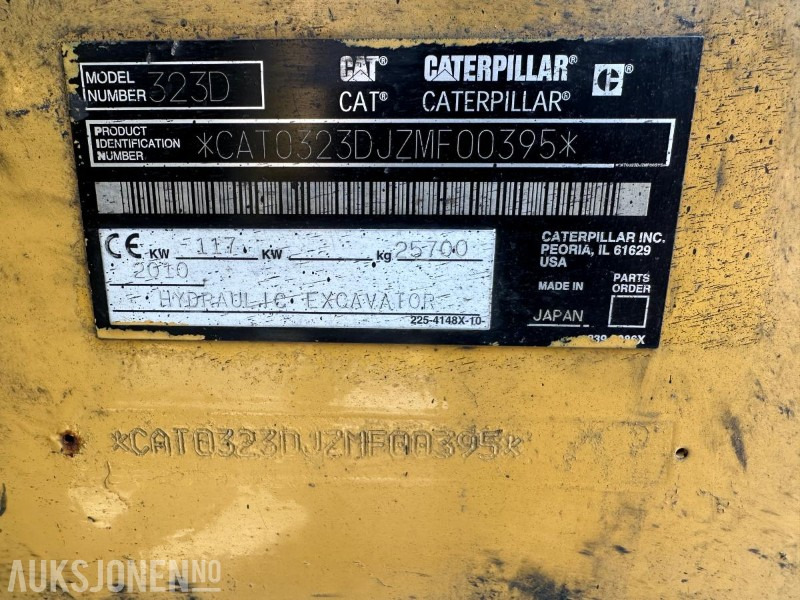 2010 CAT 323D GRAVEMASKIN - 14167 TIMER - מחפר: תמונה 4 2010 CAT 323D GRAVEMASKIN - 14167 TIMER - מחפר: תמונה 4