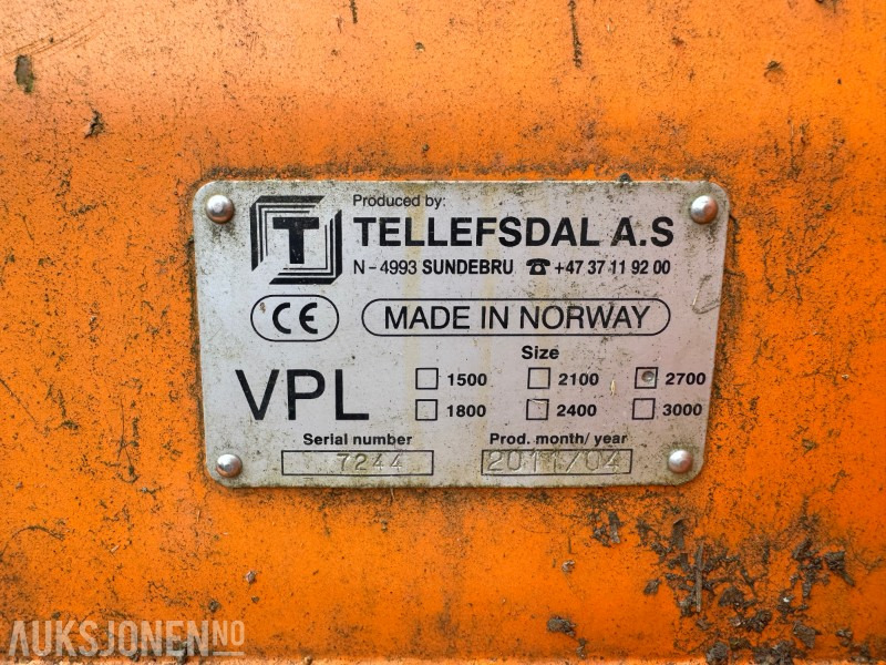 2011 TELLEFSDAL 2700 PLOG TIL TRAKTOR - מכונה חקלאית: תמונה 5 2011 TELLEFSDAL 2700 PLOG TIL TRAKTOR - מכונה חקלאית: תמונה 5