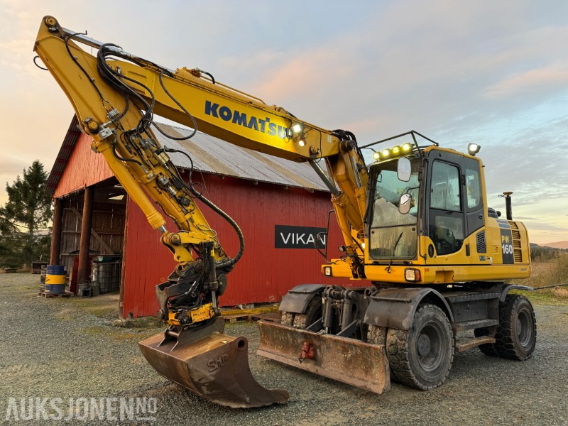 2015 Komatsu PW 160-8 Velutstyrt hjulgraver med Engcon rototilt, Leica GPS og sentralsmøring - מחפר: תמונה 1 2015 Komatsu PW 160-8 Velutstyrt hjulgraver med Engcon rototilt, Leica GPS og sentralsmøring - מחפר: תמונה 1