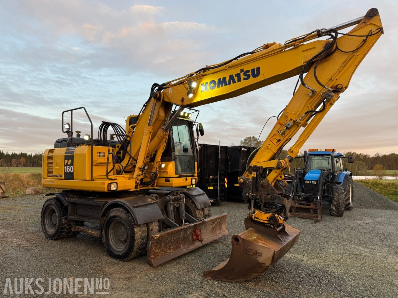 2015 Komatsu PW 160-8 Velutstyrt hjulgraver med Engcon rototilt, Leica GPS og sentralsmøring - מחפר: תמונה 2 2015 Komatsu PW 160-8 Velutstyrt hjulgraver med Engcon rototilt, Leica GPS og sentralsmøring - מחפר: תמונה 2