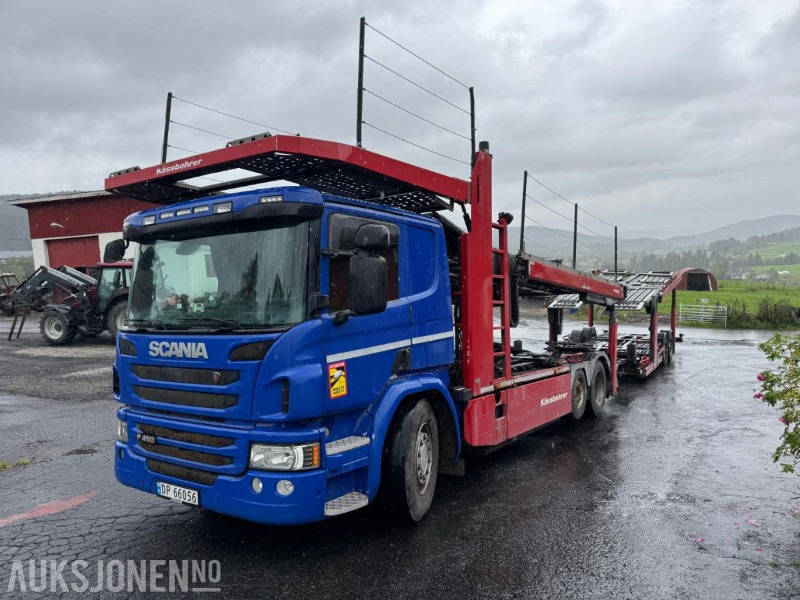 2015 Scania P 450 biltransport med henger / EU-godkjent - משאית הובלה אוטומטית: תמונה 1 2015 Scania P 450 biltransport med henger / EU-godkjent - משאית הובלה אוטומטית: תמונה 1