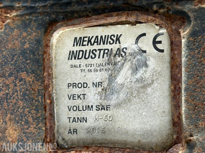 2016 Mekanisk Industri Rippertann, S90 feste - M-60 tann - צרופה עבור מכונת בנייה: תמונה 5 2016 Mekanisk Industri Rippertann, S90 feste - M-60 tann - צרופה עבור מכונת בנייה: תמונה 5
