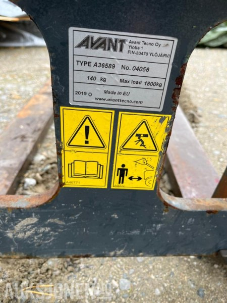 2019 Pallegafler til Avant A36589 - ingen minstepris - מכונה חקלאית: תמונה 4 2019 Pallegafler til Avant A36589 - ingen minstepris - מכונה חקלאית: תמונה 4