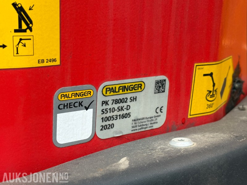 2020 Volvo FH540 Euro6T 8X2 kranbil - Palfinger PK 78002 SH - 54 824 km - משאית מנוף: תמונה 5 2020 Volvo FH540 Euro6T 8X2 kranbil - Palfinger PK 78002 SH - 54 824 km - משאית מנוף: תמונה 5