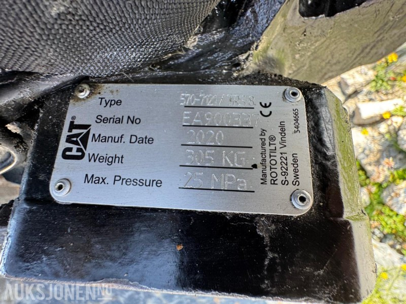 מחפר 2021 Cat 307.5 gravemaskin med tiltrotator og sentralsmøring / 2 stk skuffer / årskontrollert: תמונה 16