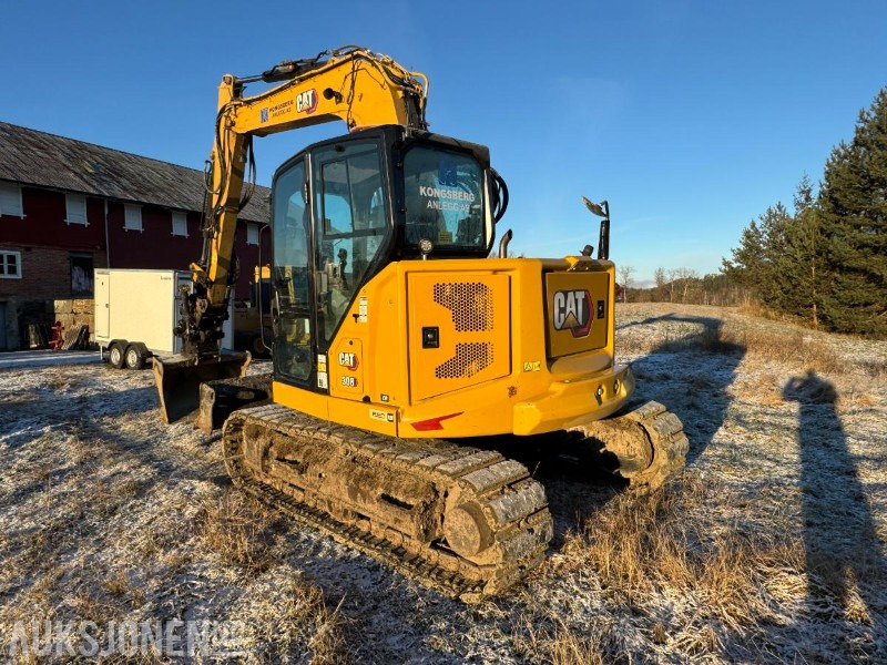 2022 Cat 308CR gravemaskin med gummipads / OilQuick / Engcon tiltrotator / 3 stk skuffer / 1334 timer - מחפר: תמונה 3 2022 Cat 308CR gravemaskin med gummipads / OilQuick / Engcon tiltrotator / 3 stk skuffer / 1334 timer - מחפר: תמונה 3