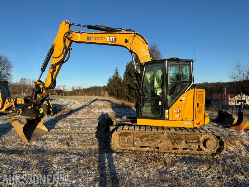 2022 Cat 308CR gravemaskin med gummipads / OilQuick / Engcon tiltrotator / 3 stk skuffer / 1334 timer - מחפר: תמונה 2 2022 Cat 308CR gravemaskin med gummipads / OilQuick / Engcon tiltrotator / 3 stk skuffer / 1334 timer - מחפר: תמונה 2
