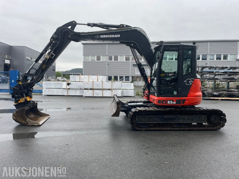 2022 Eurocomach 85SB. Engcon tilt, sentralsmøring, to skuffer, - מחפר: תמונה 1 2022 Eurocomach 85SB. Engcon tilt, sentralsmøring, to skuffer, - מחפר: תמונה 1