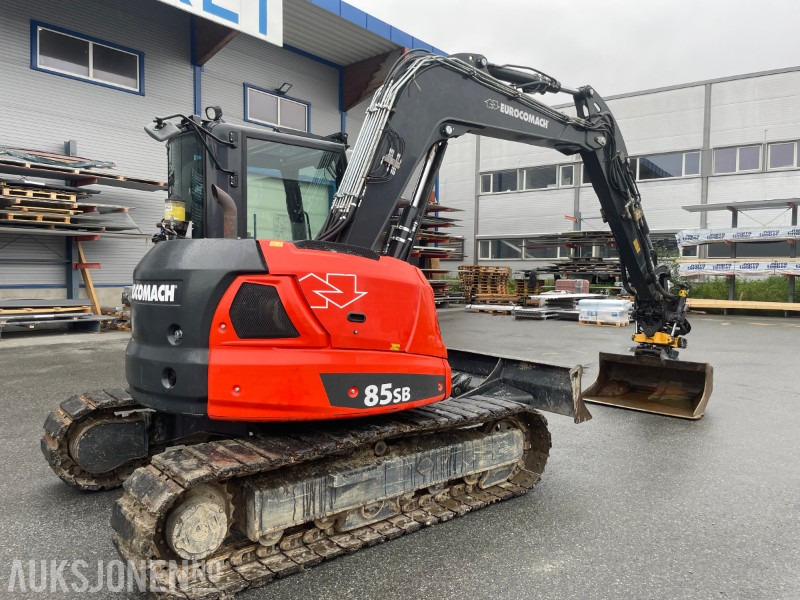 2022 Eurocomach 85SB. Engcon tilt, sentralsmøring, to skuffer, - מחפר: תמונה 3 2022 Eurocomach 85SB. Engcon tilt, sentralsmøring, to skuffer, - מחפר: תמונה 3