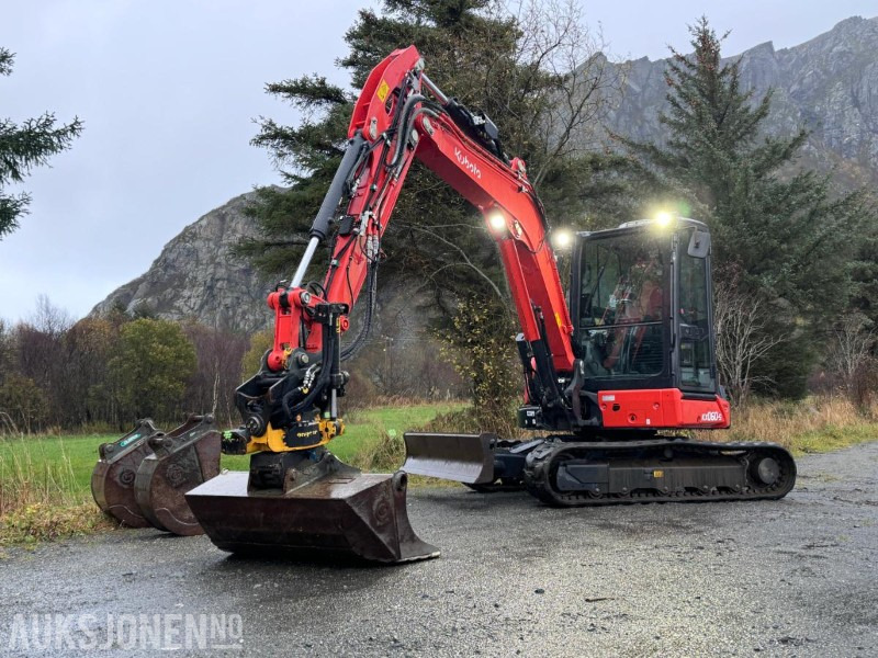 2022 Kubota KX060-5 - 5 tonns gravemaskin med gummibelter - Tiltrotator - Sentralsmøring - Bunkringspumpe og 3 skuffer - מחפר: תמונה 1 2022 Kubota KX060-5 - 5 tonns gravemaskin med gummibelter - Tiltrotator - Sentralsmøring - Bunkringspumpe og 3 skuffer - מחפר: תמונה 1
