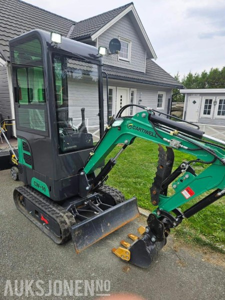 2025 Andre 2025 Cartiwell CW-10 minigraver – lukket hytte – kun 9,8 timer – flere redskap - מחפר: תמונה 3 2025 Andre 2025 Cartiwell CW-10 minigraver – lukket hytte – kun 9,8 timer – flere redskap - מחפר: תמונה 3