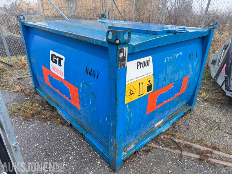 Fuel Proof GT 3000 dieseltank med elektrisk pumpe – 230V - ציוד בנייה: תמונה 1 Fuel Proof GT 3000 dieseltank med elektrisk pumpe – 230V - ציוד בנייה: תמונה 1