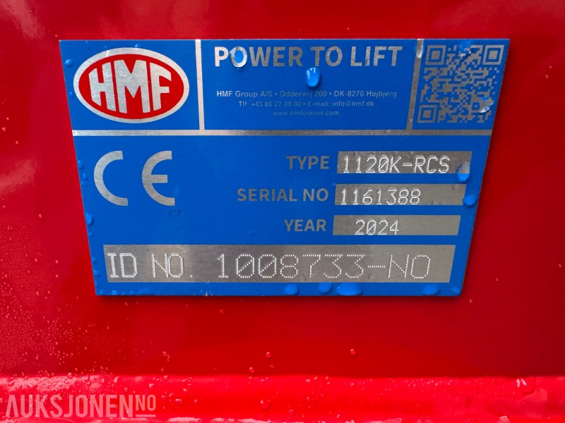 NY HMF 1120-RCS-K5 kran med fjenkontroll og uttak for grabb og rotator - משאית מנוף: תמונה 5 NY HMF 1120-RCS-K5 kran med fjenkontroll og uttak for grabb og rotator - משאית מנוף: תמונה 5