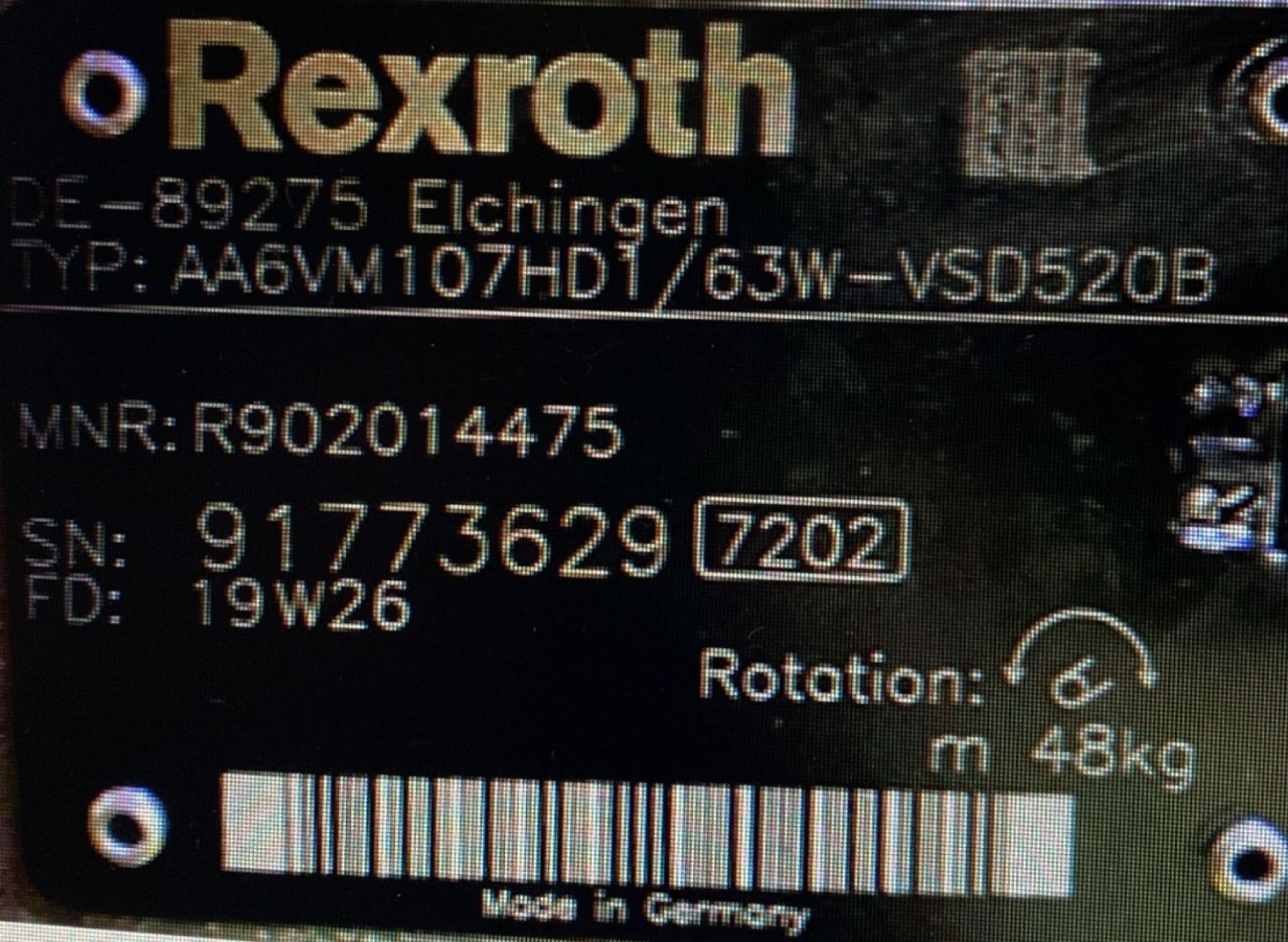 REXROTH A6VM107HD2/63W-VZB010F00B R902207840 - מנוע הידרולי עבור אסדת קידוח: תמונה 5 REXROTH A6VM107HD2/63W-VZB010F00B R902207840 - מנוע הידרולי עבור אסדת קידוח: תמונה 5