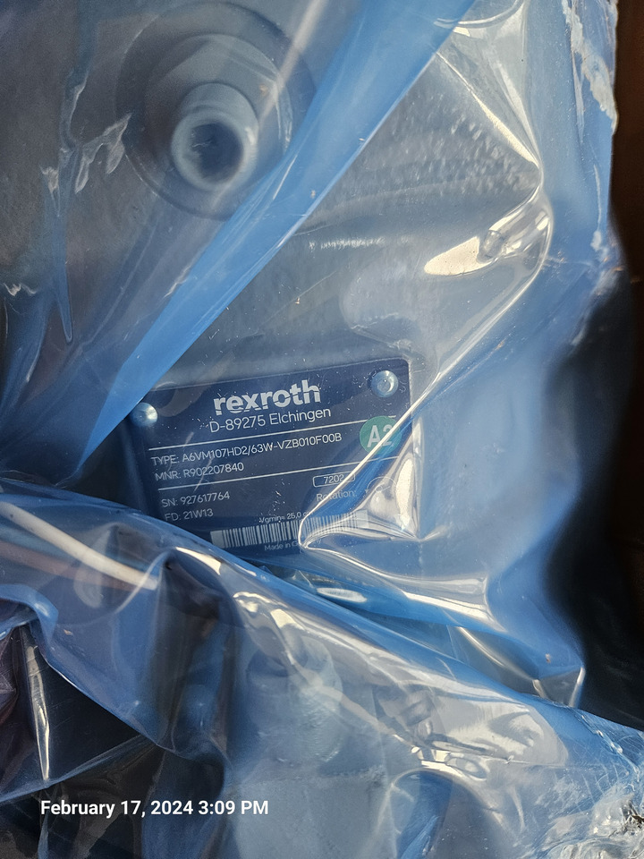 REXROTH A6VM107HD2/63W-VZB010F00B R902207840 - מנוע הידרולי עבור אסדת קידוח: תמונה 2 REXROTH A6VM107HD2/63W-VZB010F00B R902207840 - מנוע הידרולי עבור אסדת קידוח: תמונה 2
