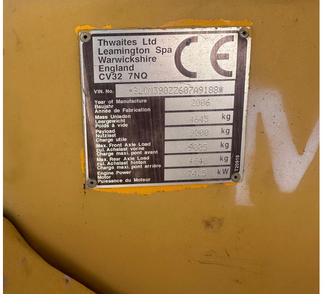 Thwaites 9000 - מסיר פסולת: תמונה 3 Thwaites 9000 - מסיר פסולת: תמונה 3