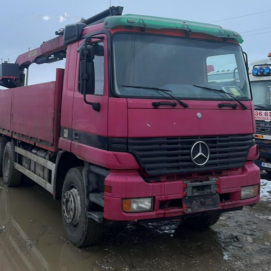 Mercedes-Benz Actros MP1 6x4 + Palfinger Krane - משאית מנוף, משאית צד נופל/ שטוחה: תמונה 2 Mercedes-Benz Actros MP1 6x4 + Palfinger Krane - משאית מנוף, משאית צד נופל/ שטוחה: תמונה 2