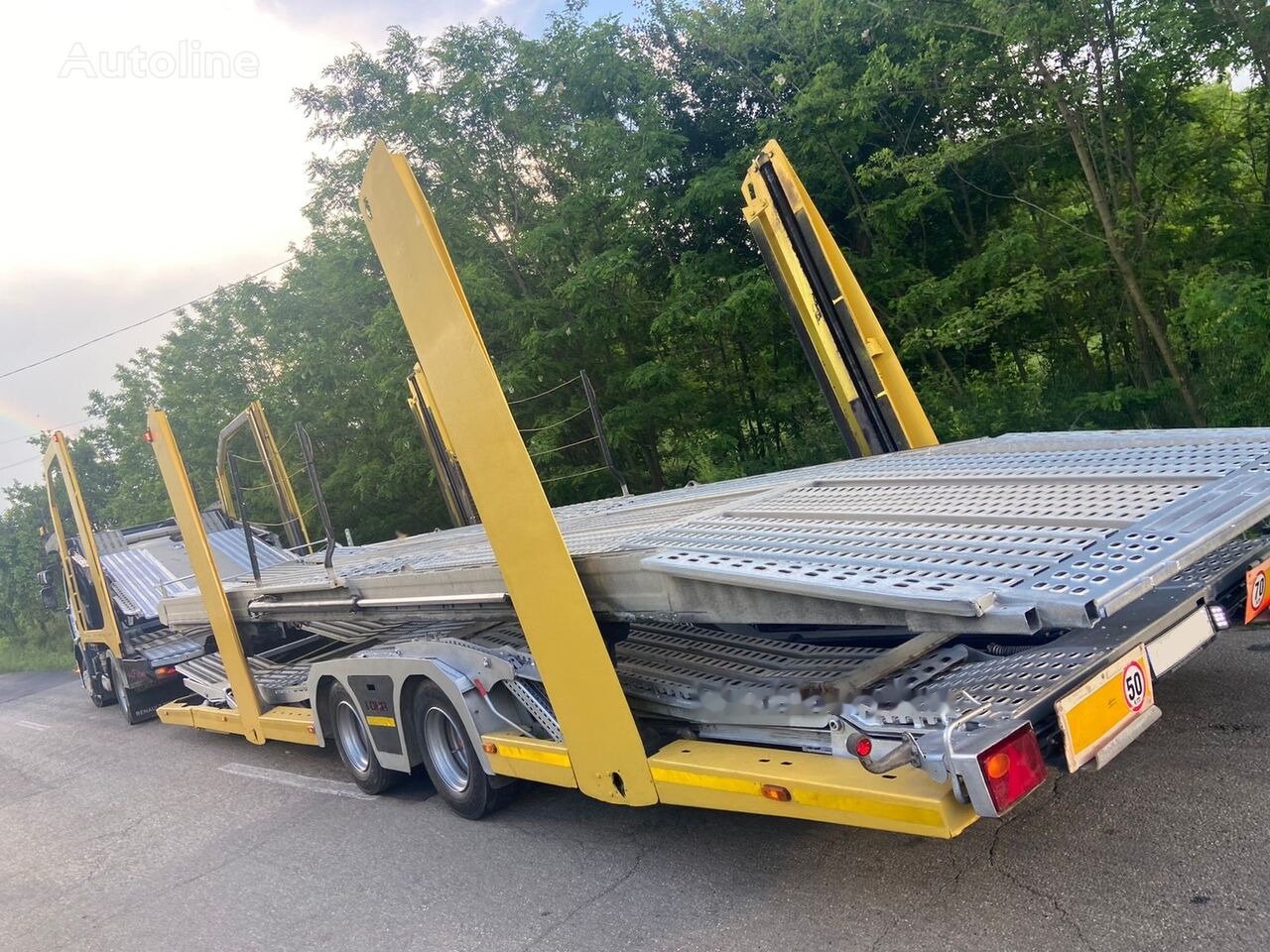 משאית הובלה אוטומטית Renault Euro 6 + Lohr 9 pozitii Transportor Renault D Wide * Lohr model C2H99S: תמונה 9