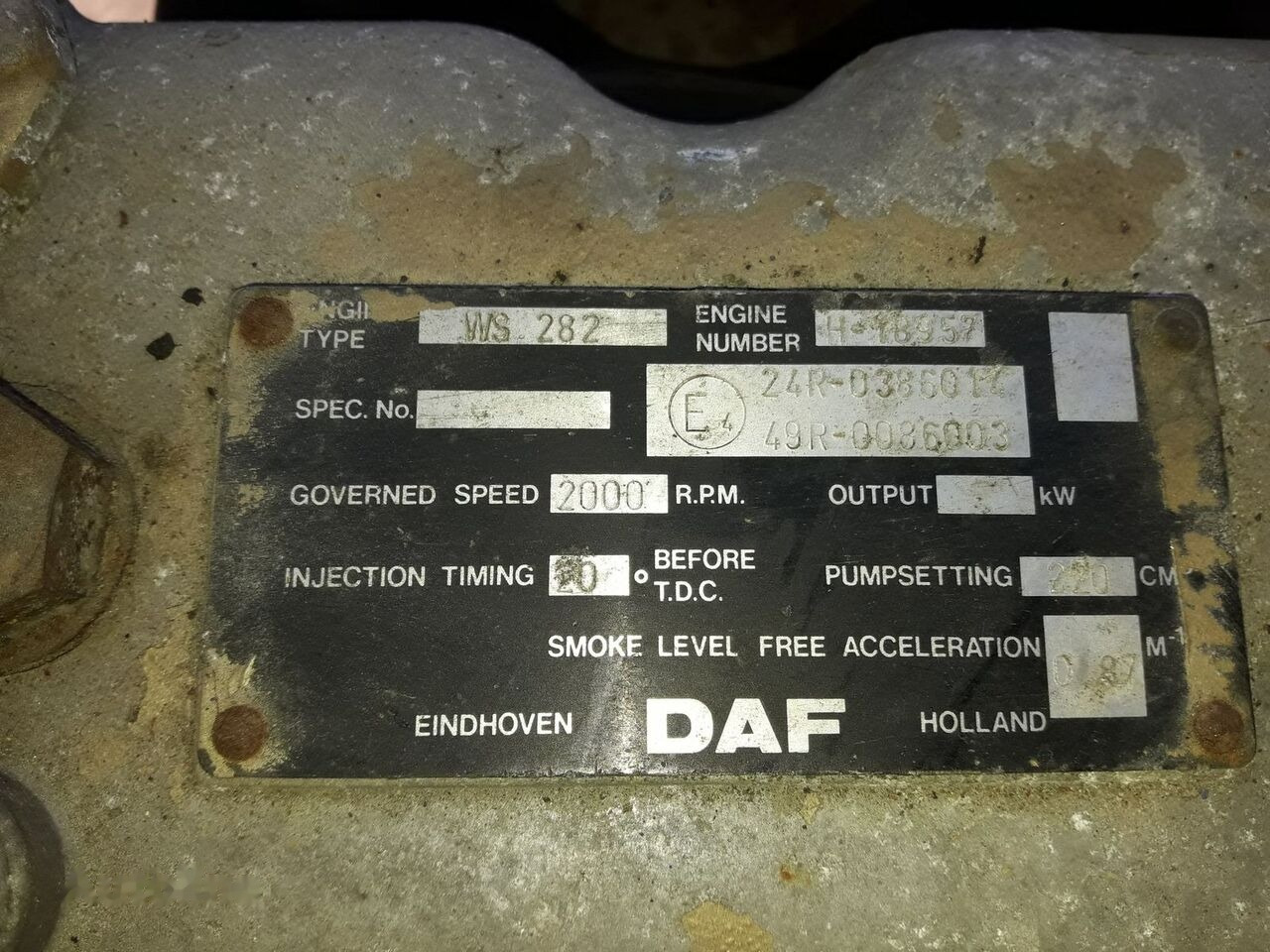 DAF WS282 ATI DAF 95 - מנוע עבור משאית: תמונה 4 DAF WS282 ATI DAF 95 - מנוע עבור משאית: תמונה 4