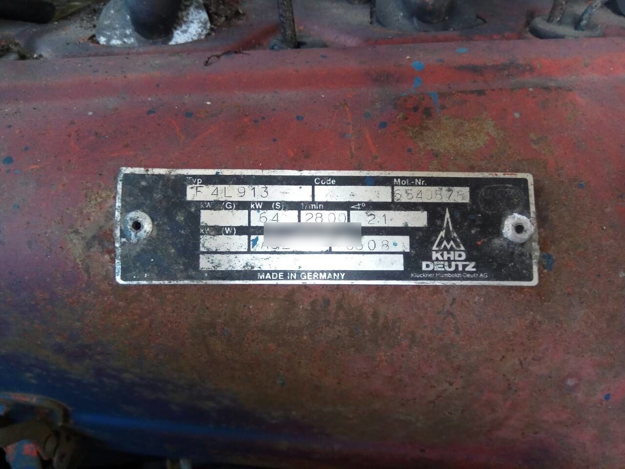 Deutz F4L913 - מנוע עבור משאית: תמונה 5 Deutz F4L913 - מנוע עבור משאית: תמונה 5