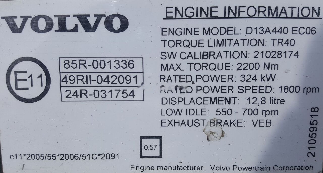 Volvo D13A440 EC06 Volvo FM, FMX - מנוע עבור משאית: תמונה 2 Volvo D13A440 EC06 Volvo FM, FMX - מנוע עבור משאית: תמונה 2