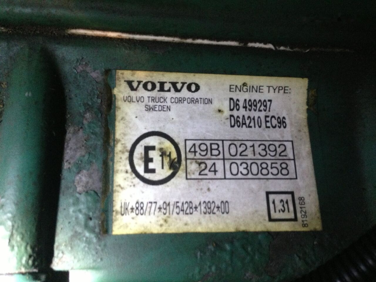 Volvo D6A210 EC96 Volvo FL 6 - מנוע עבור משאית: תמונה 5 Volvo D6A210 EC96 Volvo FL 6 - מנוע עבור משאית: תמונה 5