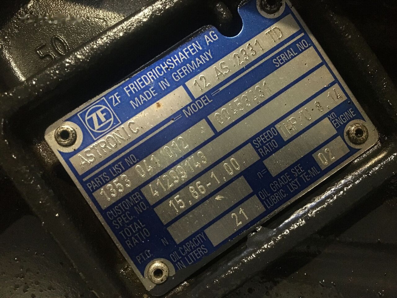 ZF 12AS 2331TD +intarder 1353041012 - תיבת הילוכים עבור משאית: תמונה 1 ZF 12AS 2331TD +intarder 1353041012 - תיבת הילוכים עבור משאית: תמונה 1