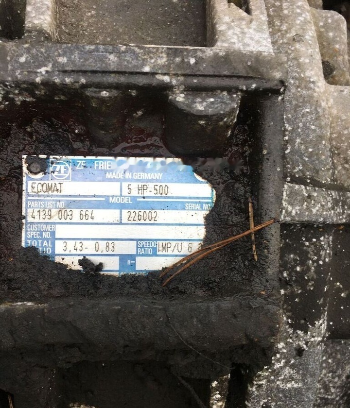 ZF Ecomat 5HP500 - תיבת הילוכים עבור אוטובוס: תמונה 1 ZF Ecomat 5HP500 - תיבת הילוכים עבור אוטובוס: תמונה 1
