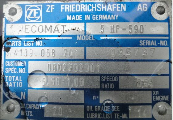 ZF Ecomat 5HP590 4139058701 - תיבת הילוכים עבור משאית: תמונה 4 ZF Ecomat 5HP590 4139058701 - תיבת הילוכים עבור משאית: תמונה 4