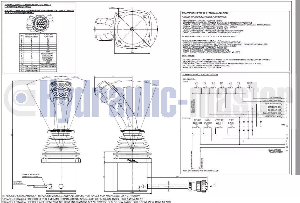 Joystick JCB with Monoblock Valve 5 functions MF, CASE, John Deere - מכונה חקלאית: תמונה 2 Joystick JCB with Monoblock Valve 5 functions MF, CASE, John Deere - מכונה חקלאית: תמונה 2