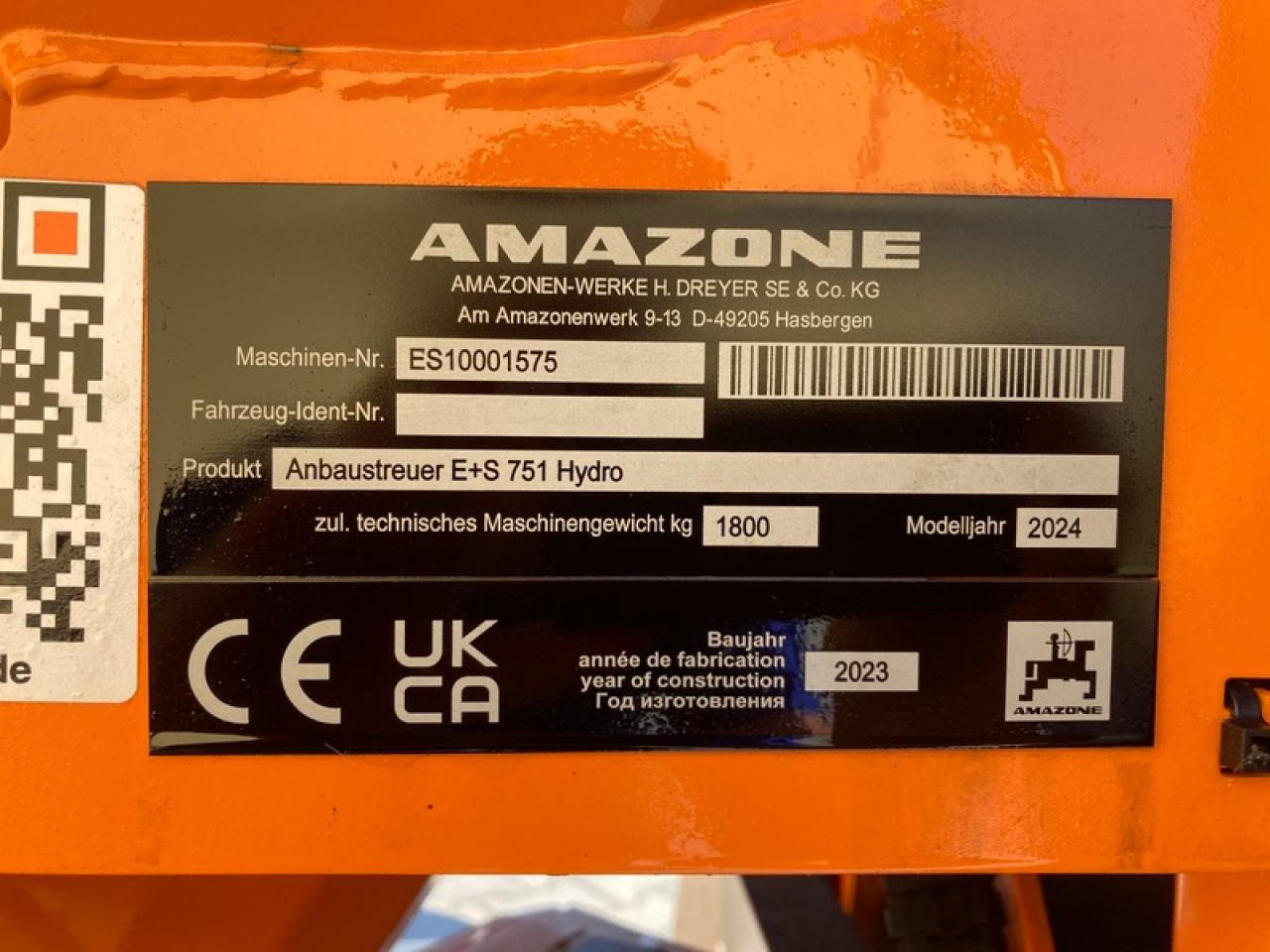 Amazone E+S 01 - מפזר חול/ מלח: תמונה 5 Amazone E+S 01 - מפזר חול/ מלח: תמונה 5