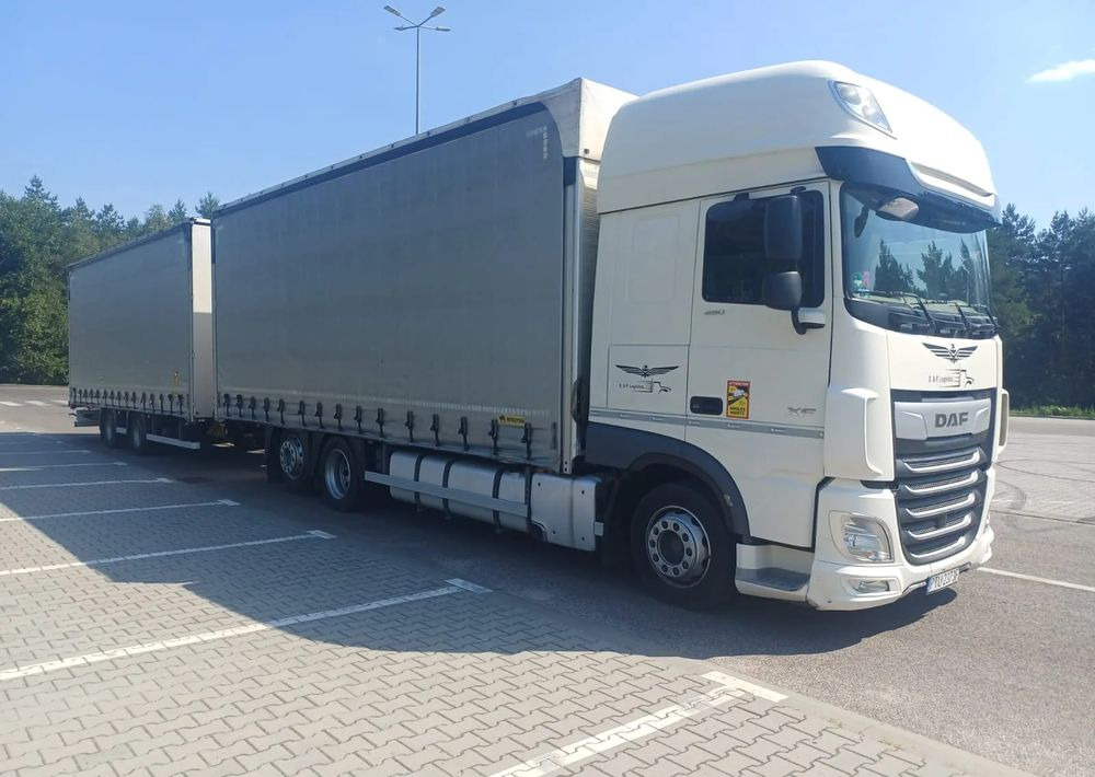 DAF XF 480 SUPER SPACE CAB / ZESTAW TANDEM PRZEJAZDOWY 120 M3 / SSC / ACC /EURO 6 - משאית וילונות צד: תמונה 1 DAF XF 480 SUPER SPACE CAB / ZESTAW TANDEM PRZEJAZDOWY 120 M3 / SSC / ACC /EURO 6 - משאית וילונות צד: תמונה 1
