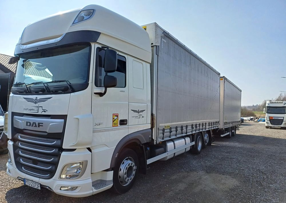 DAF XF 480 SUPER SPACE CAB / ZESTAW TANDEM PRZEJAZDOWY 120m3 - משאית וילונות צד: תמונה 1 DAF XF 480 SUPER SPACE CAB / ZESTAW TANDEM PRZEJAZDOWY 120m3 - משאית וילונות צד: תמונה 1