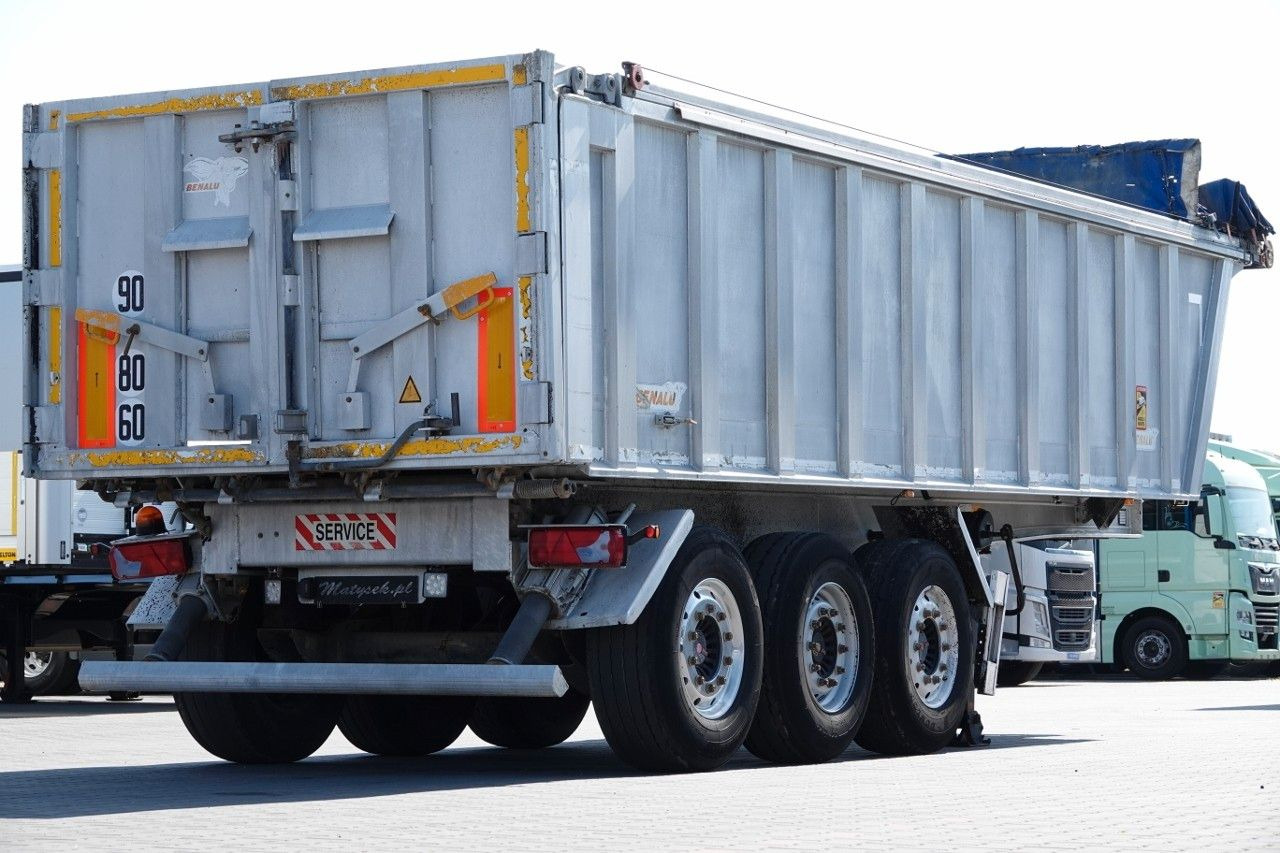 Benalu WYWROTKA / 28 m3 / ALUMINIOWA / OŚ PODNOSZONA / - סמיטריילר עם מזהיר: תמונה 5 Benalu WYWROTKA / 28 m3 / ALUMINIOWA / OŚ PODNOSZONA / - סמיטריילר עם מזהיר: תמונה 5