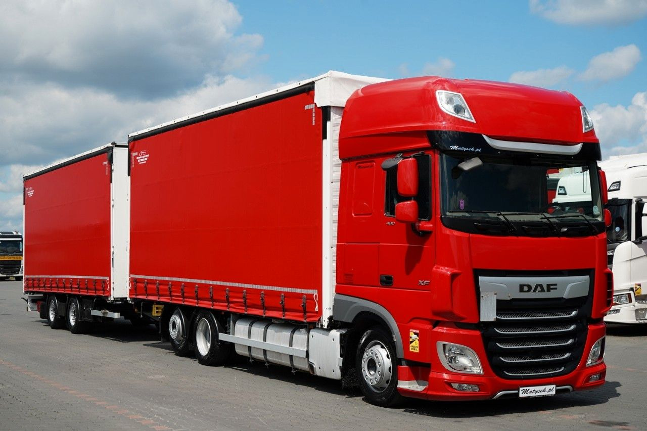 DAF XF 480 / ZESTAW TANDEM 120 M3 / PRZEJAZDOWY / WI - משאית וילונות צד: תמונה 4 DAF XF 480 / ZESTAW TANDEM 120 M3 / PRZEJAZDOWY / WI - משאית וילונות צד: תמונה 4
