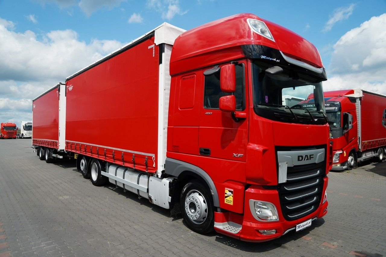 DAF XF 480 / ZESTAW TANDEM 120 M3 / PRZEJAZDOWY / WI - משאית וילונות צד: תמונה 5 DAF XF 480 / ZESTAW TANDEM 120 M3 / PRZEJAZDOWY / WI - משאית וילונות צד: תמונה 5