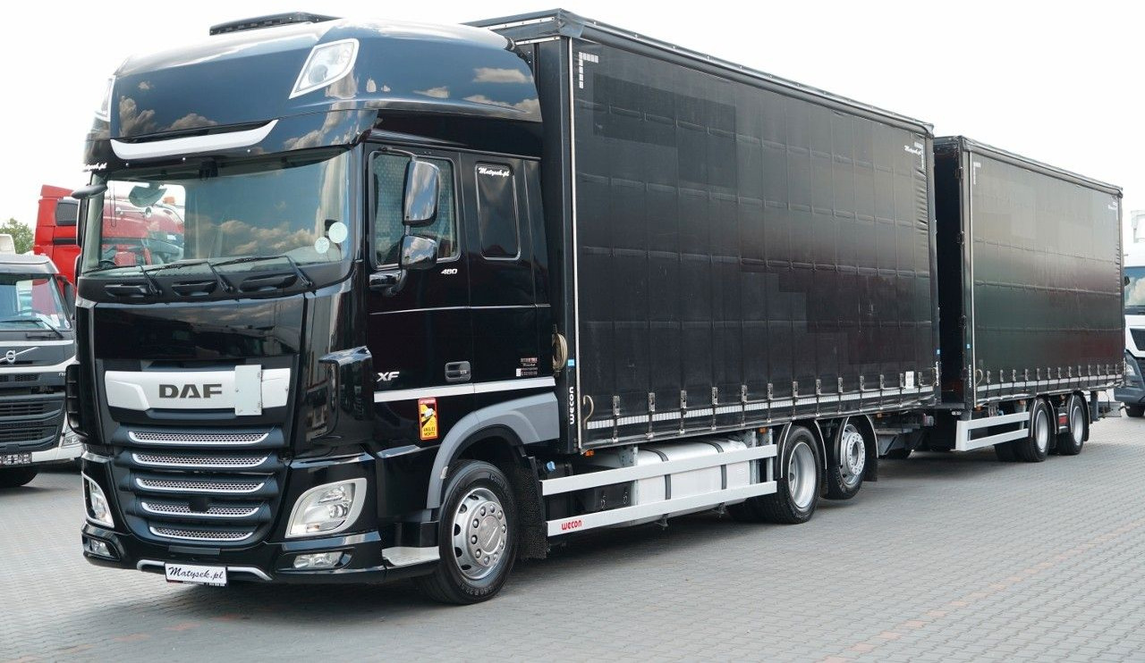 DAF XF 480 / ZESTAW TANDEM / 120 M3 / PRZEJAZDOWY / - משאית וילונות צד: תמונה 1 DAF XF 480 / ZESTAW TANDEM / 120 M3 / PRZEJAZDOWY / - משאית וילונות צד: תמונה 1