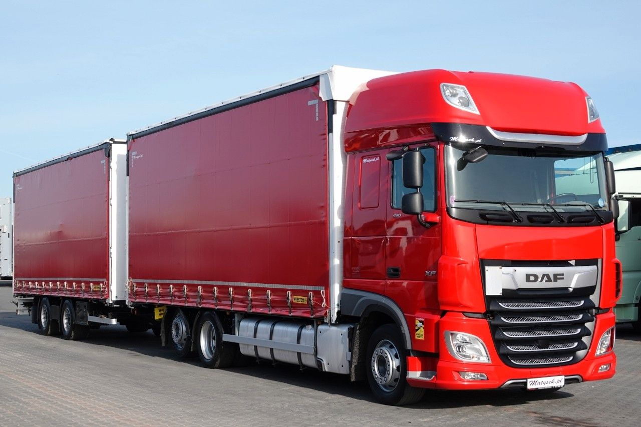 DAF XF 480 / ZESTAW TANDEM / 120 M3 / PRZEJAZDOWY / - משאית וילונות צד: תמונה 1 DAF XF 480 / ZESTAW TANDEM / 120 M3 / PRZEJAZDOWY / - משאית וילונות צד: תמונה 1