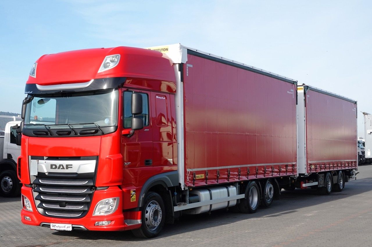 DAF XF 480 / ZESTAW TANDEM / 120 M3 / PRZEJAZDOWY / - משאית וילונות צד: תמונה 2 DAF XF 480 / ZESTAW TANDEM / 120 M3 / PRZEJAZDOWY / - משאית וילונות צד: תמונה 2