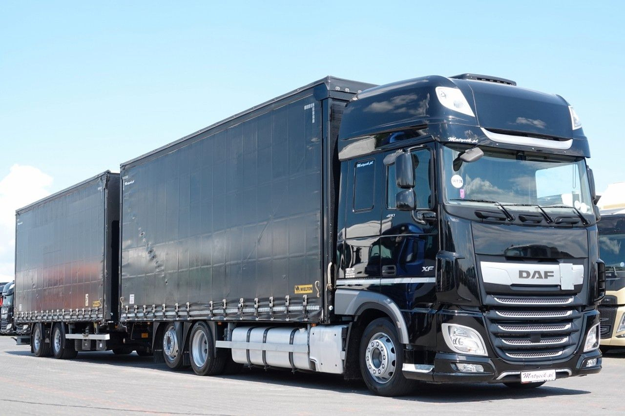 DAF XF 480 / ZESTAW TANDEM / 120 M3 / PRZEJAZDOWY / - משאית וילונות צד: תמונה 1 DAF XF 480 / ZESTAW TANDEM / 120 M3 / PRZEJAZDOWY / - משאית וילונות צד: תמונה 1