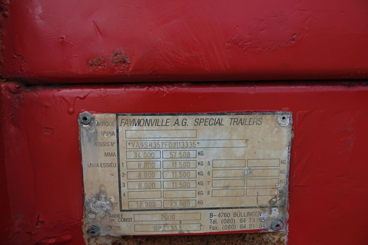 סמיטריילר עם מטען נמוך Faymonville SPZ-3AA  / NACZEPA LAWETA / ROZCIĄGANA / 29 M /: תמונה 19