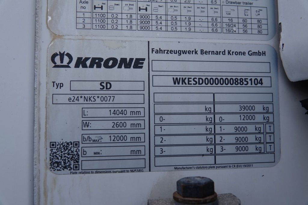 סמיטריילר עם קירור Krone CHŁODNIA / THERMO KING SLX 400 / 2019 ROK / KOSZ: תמונה 19