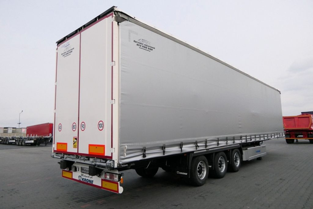 סמיטריילר עם וילונות צד Krone CURTAINSIDER/MEGA/PALLET BOX/LIFTED ROOF & AXLE/: תמונה 6