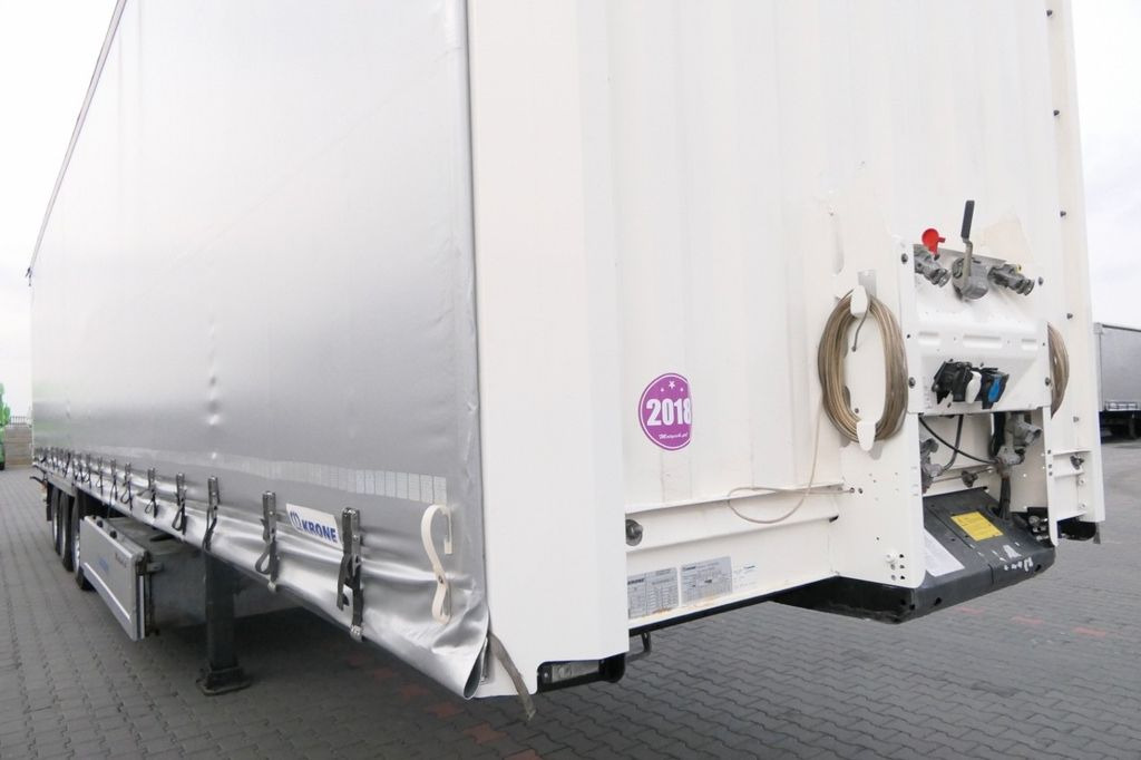 סמיטריילר עם וילונות צד Krone CURTAINSIDER/MEGA/PALLET BOX/LIFTED ROOF & AXLE/: תמונה 20