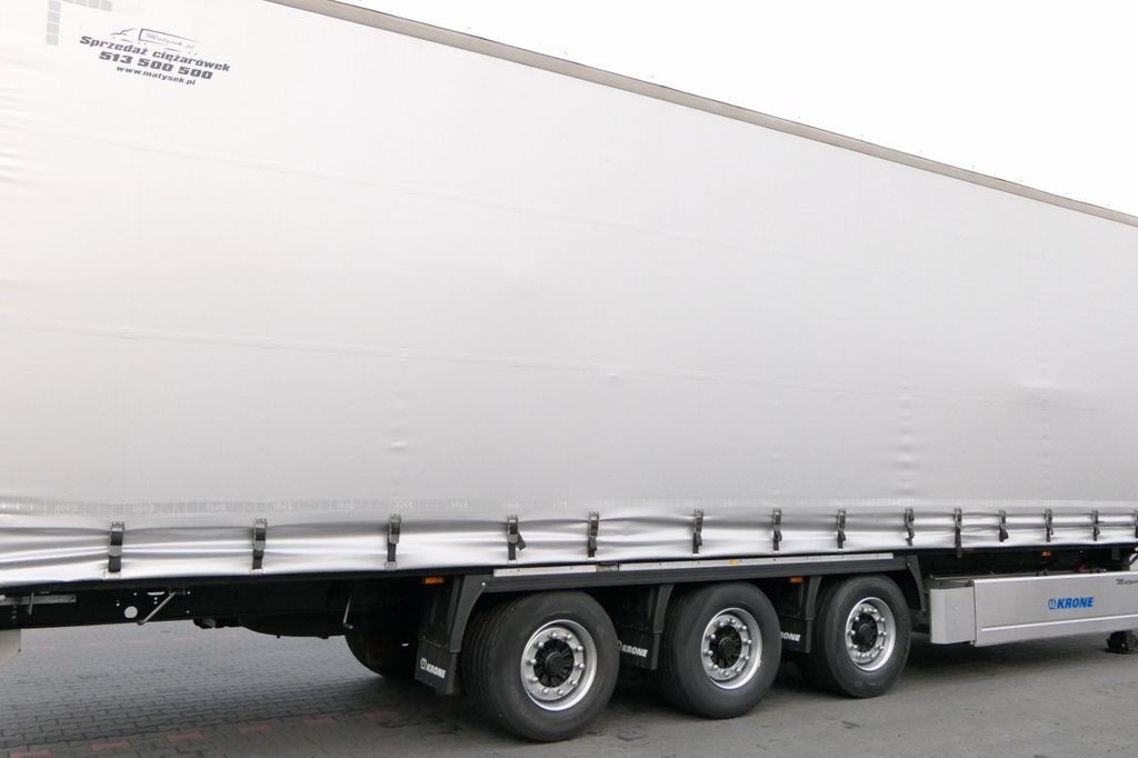 סמיטריילר עם וילונות צד Krone CURTAINSIDER/MEGA/PALLET BOX/LIFTED ROOF & AXLE/: תמונה 13
