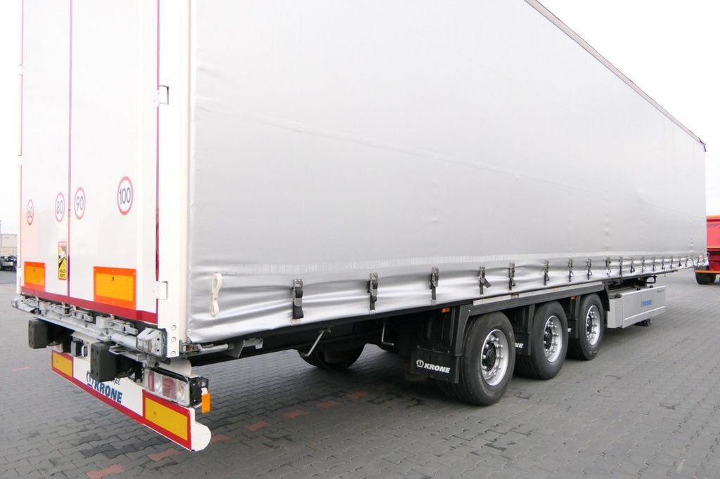 סמיטריילר עם וילונות צד Krone CURTAINSIDER/MEGA/PALLET BOX/LIFTED ROOF & AXLE/: תמונה 12