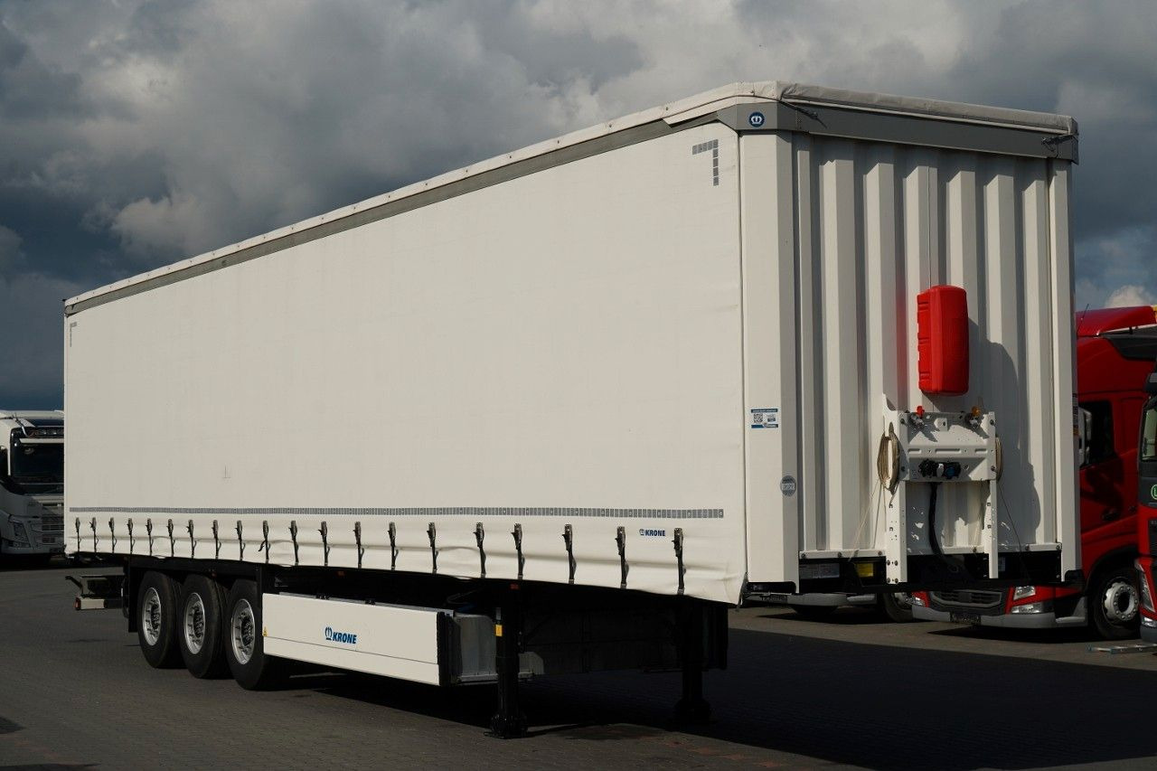 Krone FIRANKA / KOSZ NA PALETY / 2 OSIE PODNOSZONE / 2 - סמיטריילר עם וילונות צד: תמונה 1 Krone FIRANKA / KOSZ NA PALETY / 2 OSIE PODNOSZONE / 2 - סמיטריילר עם וילונות צד: תמונה 1