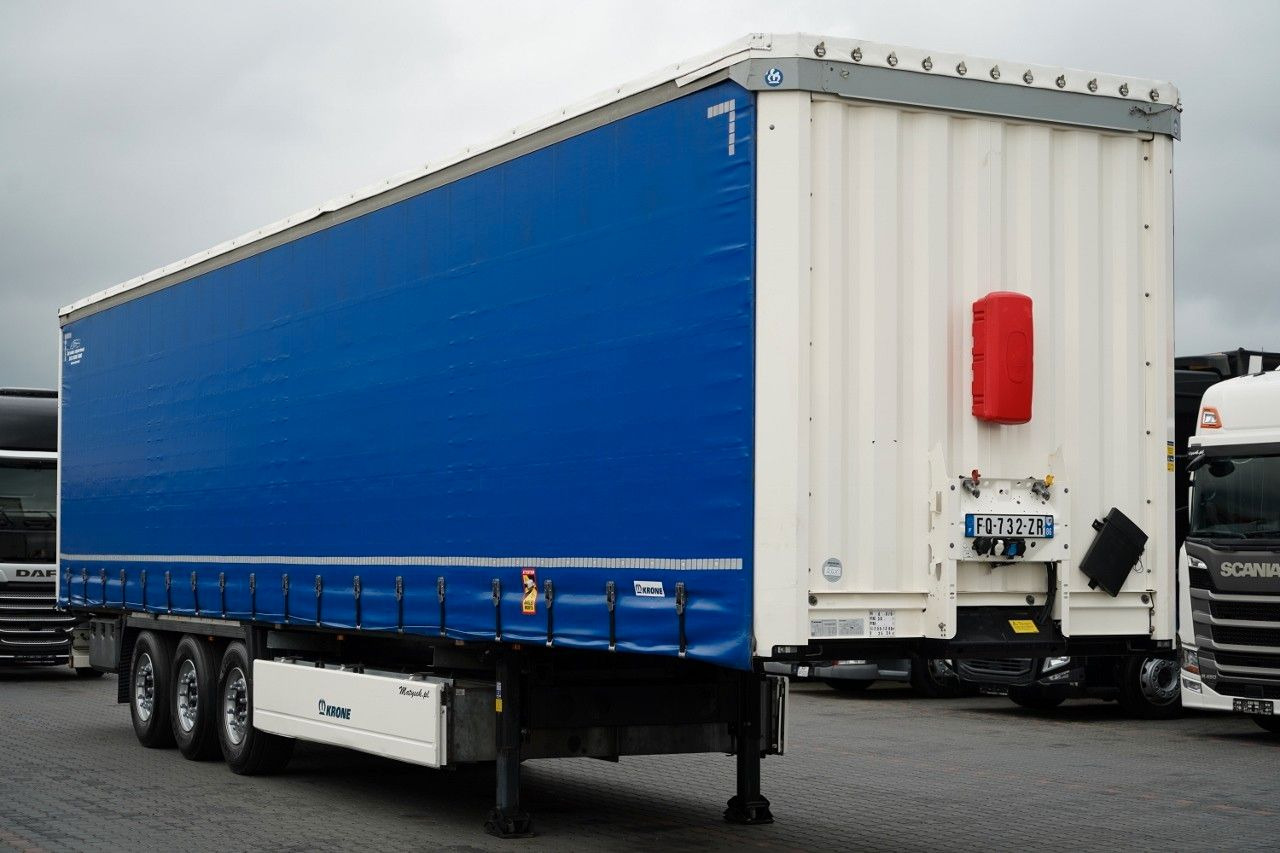 Krone FIRANKA / STANDARD / KOSZ NA PALETY / PLANDEKA - סמיטריילר עם וילונות צד: תמונה 1 Krone FIRANKA / STANDARD / KOSZ NA PALETY / PLANDEKA - סמיטריילר עם וילונות צד: תמונה 1