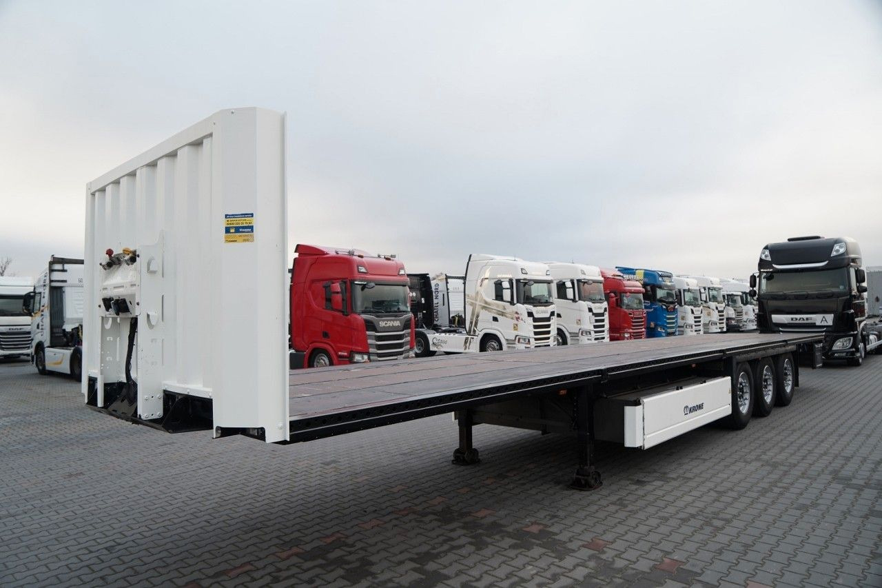 Krone NACZEPA PLATFORMA / OŚ PODNOSZONA / KOSZ NA PAL - סמיטריילר צד נופל/ שטוח: תמונה 3 Krone NACZEPA PLATFORMA / OŚ PODNOSZONA / KOSZ NA PAL - סמיטריילר צד נופל/ שטוח: תמונה 3